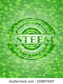 Esteem green mosaic emblem