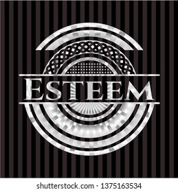 Esteem silvery shiny badge