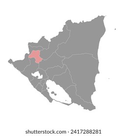 Esteli Department map, administrative division of Nicaragua. Vector illustration.