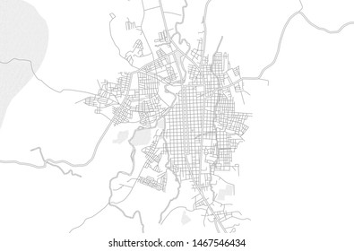 Esteli, Esteli, Nicaragua, bright outlined vector map with bigger and minor roads and steets created for infographic backgrounds.