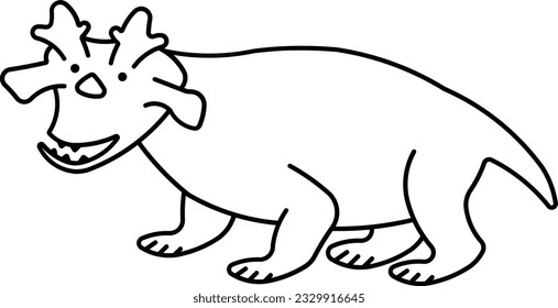 Estemmenosuchus dinosaurs jurass Jurassic period animal Outline