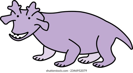 Estemmenosuchus dinosaurs jurass Jurassic period animal Outline