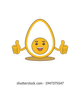 emoticono de émbolo óvulo con cara de sonrisa imagen vectorial