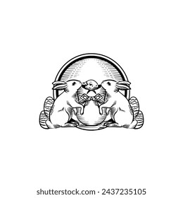 ester egg logo design and royalty