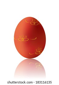 Ester egg with the Thai pattern (Illustration)