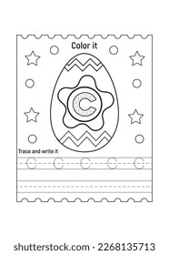 Ester eggs activity and coloring workbook sheet for kids