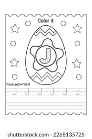 Ester eggs activity and coloring workbook sheet for kids
