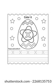 Ester eggs activity and coloring workbook sheet for kids