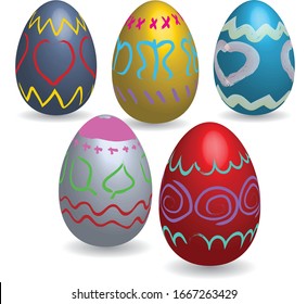 Ester eggs with children's theme.