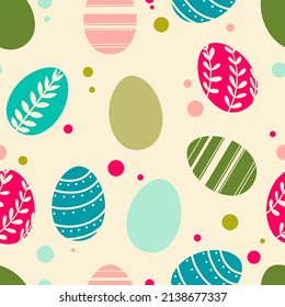 Ester eggs. Vector seamless pattern