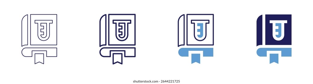 Ester formation icon in 4 different styles. Thin Line, Line, Bold Line, Duotone. Duotone style. Editable stroke.