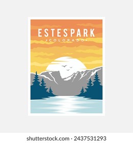 Estes Park Poster Vektor Illustration Design