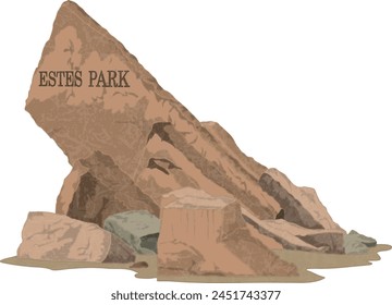 Estes Park Rock Formation Sign