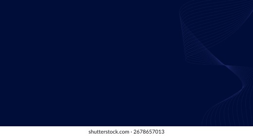 Diseño de fondo estético con patrón diagonal de líneas azul oscuro. Plantilla Horizontal del Vector para el diseño moderno digital