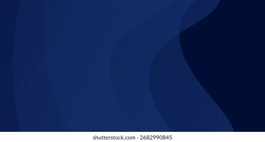 Fondo abstracto azul oscuro de Estetik con Formas onduladas suaves y fluidas, ideal para tecnología, negocios o diseño creativo moderno