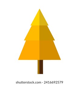 esthetic autumn Christmas tree design illustration 