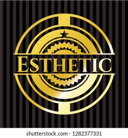 Esthetic gold badge or emblem