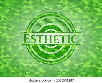  Esthetic green mosaic emblem