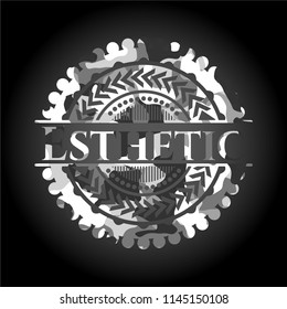 Esthetic on grey camouflage pattern