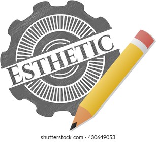 Ästhetik mit Bleistiftzächen