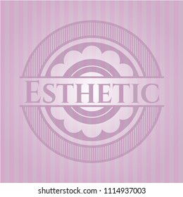 Esthetic pink emblem