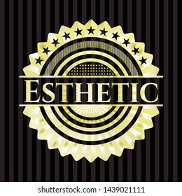 Esthetic shiny badge. Vector Illustration. Detailed.