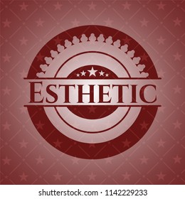 Esthetic vintage red emblem