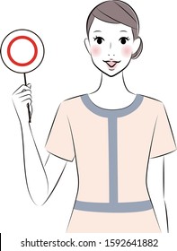 esthetician or therapist holding the correct sign svg