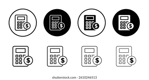 Estimate cost delivery icon Logo symbol sign set