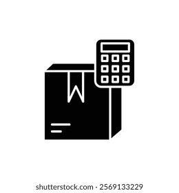 Estimate cost delivery icon Vector flat thin line illustration