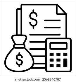 Estimate Costs Icon Element For Design