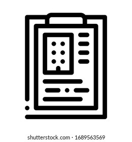 estimate house information icon vector. estimate house information sign. isolated contour symbol illustration