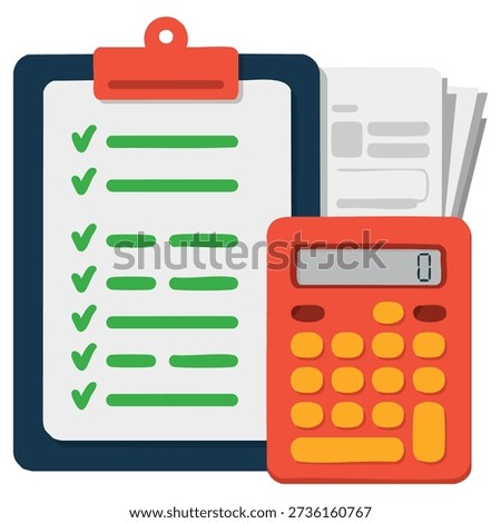 Estimate icon flat vector illustration representing cost calculation budget planning financial assessment pricing and project estimation concept