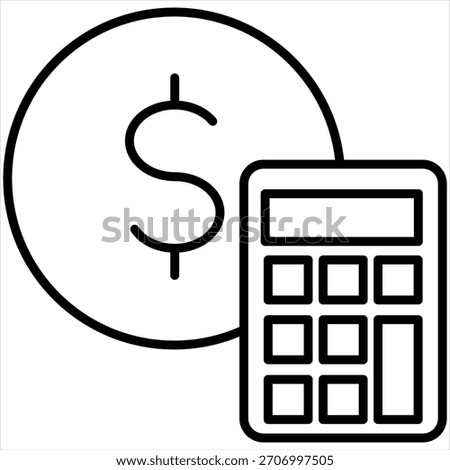 Estimate Outline Icon Illustration Vector