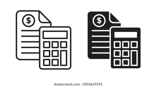 Icono de Vector de estimación en estilo sólido y de contorno