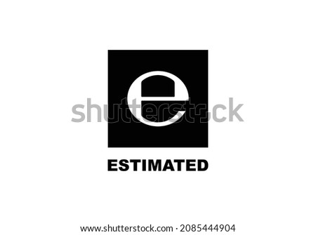 Estimated cardboard simple flat icon vector illustration