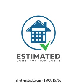 Estimated Construction Costs Logo Vector Icon Illustration