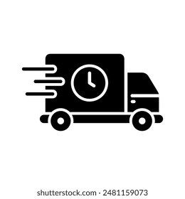 estimated delivery time icon vector design illustration template