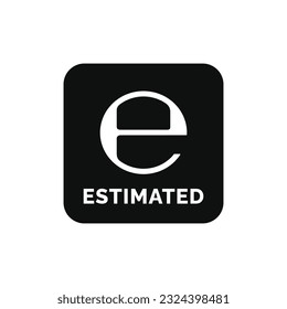Símbolo de icono de marca de empaque estimada