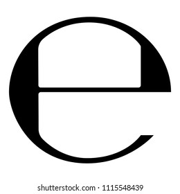 Estimated sign E mark symbol e icon black color