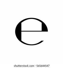 Estimated Sign, E Mark, E Symbol Vector Design Isolated On White Background 