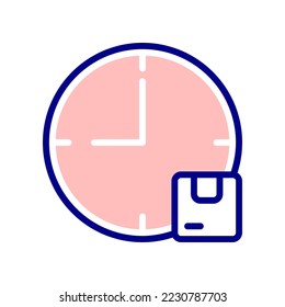 Estimated Time of Package Arrival icon, estimated package delivery.