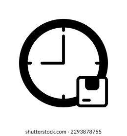 Estimated Time of Package Arrival icon, estimated package delivery.