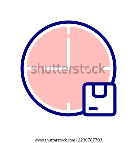 Estimated Time of Package Arrival icon, estimated package delivery.