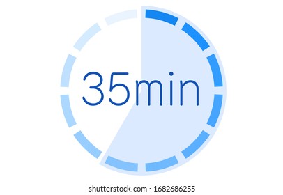 Ilustración vectorial de icono de tiempo necesario estimado