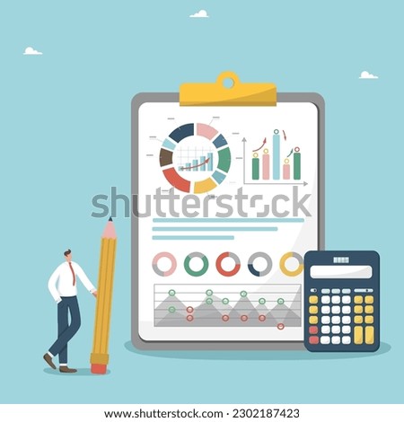 Estimating cost of project or calculating the estimate, budgeting or accounting, analysis of income and expenses, financial planning, investment or innovation, man near a tablet makes calculations.