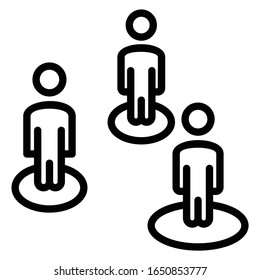 Estimating Manpower Gaps Concept, HRM and Team Building Symbol on White backgruond, Determining HR Inventory Vector Icon design