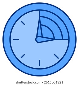 Estimation icon represented by clook Blue style.