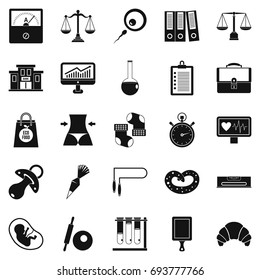 Estimation icons set. Simple set of 25 estimation vector icons for web isolated on white background