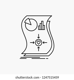 Estimation, love, relationship, response, responsive Line Icon. Vector isolated illustration